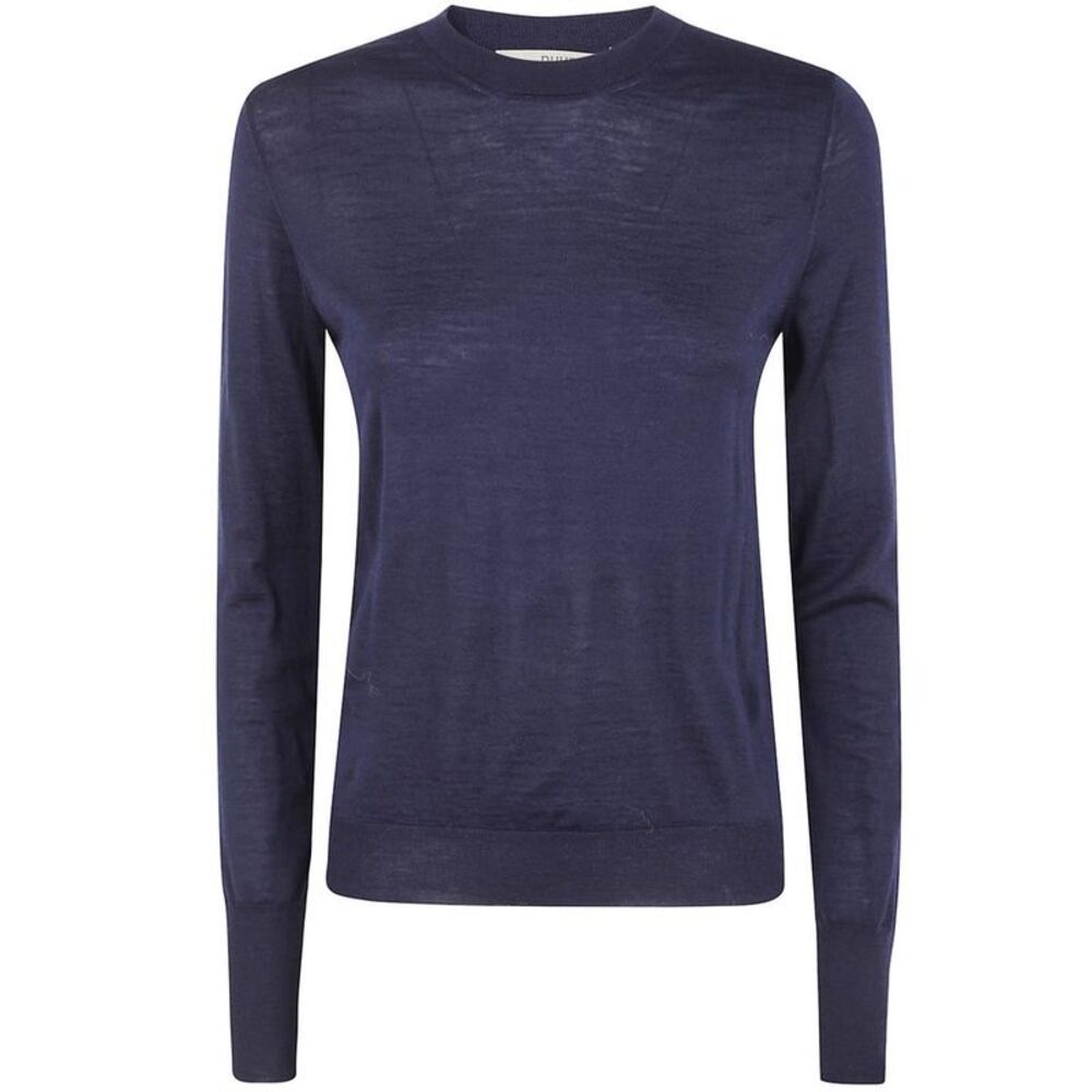 NUUR Crew Neck Long Sleeve Fine Knit Sweater Women BLUE Sweaters & Knitwear